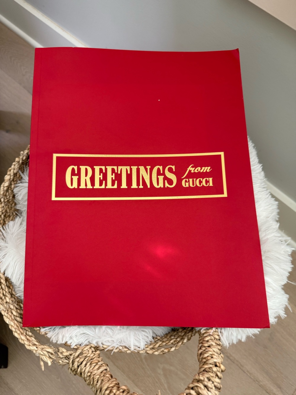 NEW GUCCI greeting from Gucci VIP 2022 - Red and Gold 'Greetings' Holiday Bookle